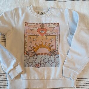 Ripcurl White Graphic Sweatshirt Girls Large 14